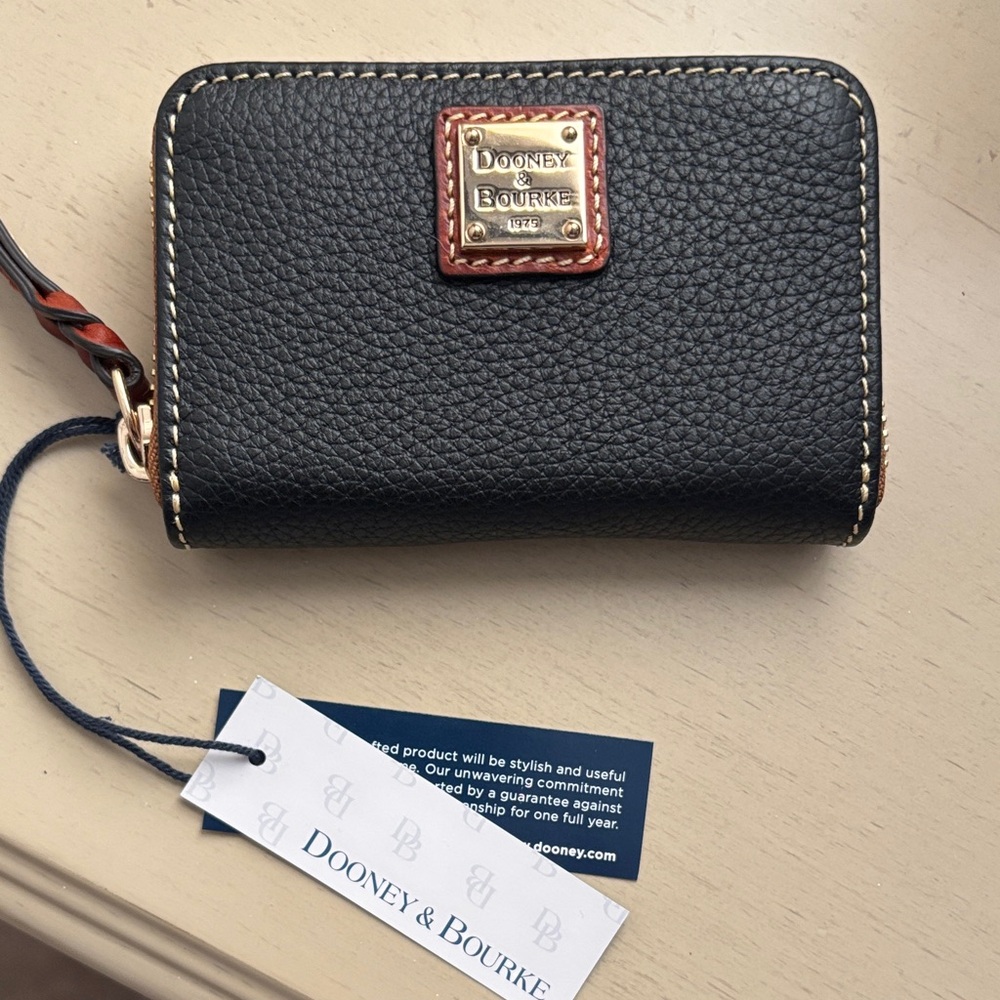 Dooney & Bourke Black Leather Card Holder
